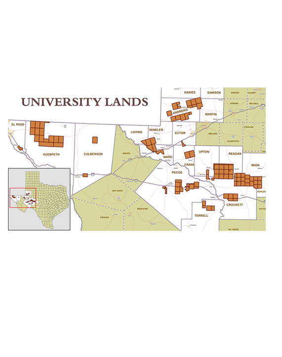 University Lands Map